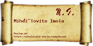 Mihálovits Imola névjegykártya